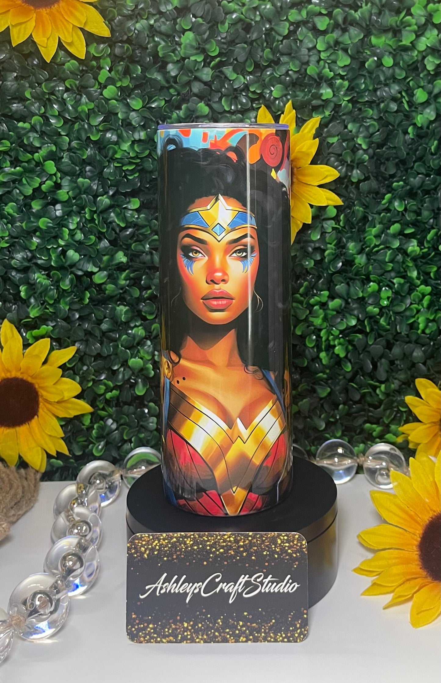 Black Superwoman 20 oz Tumbler